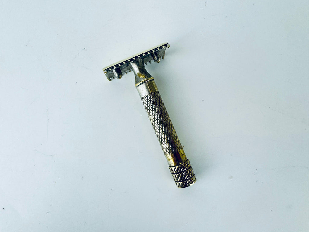 Product image for 'vintage antique gold silver metal razor blade mens shaving' (view 8070ed)