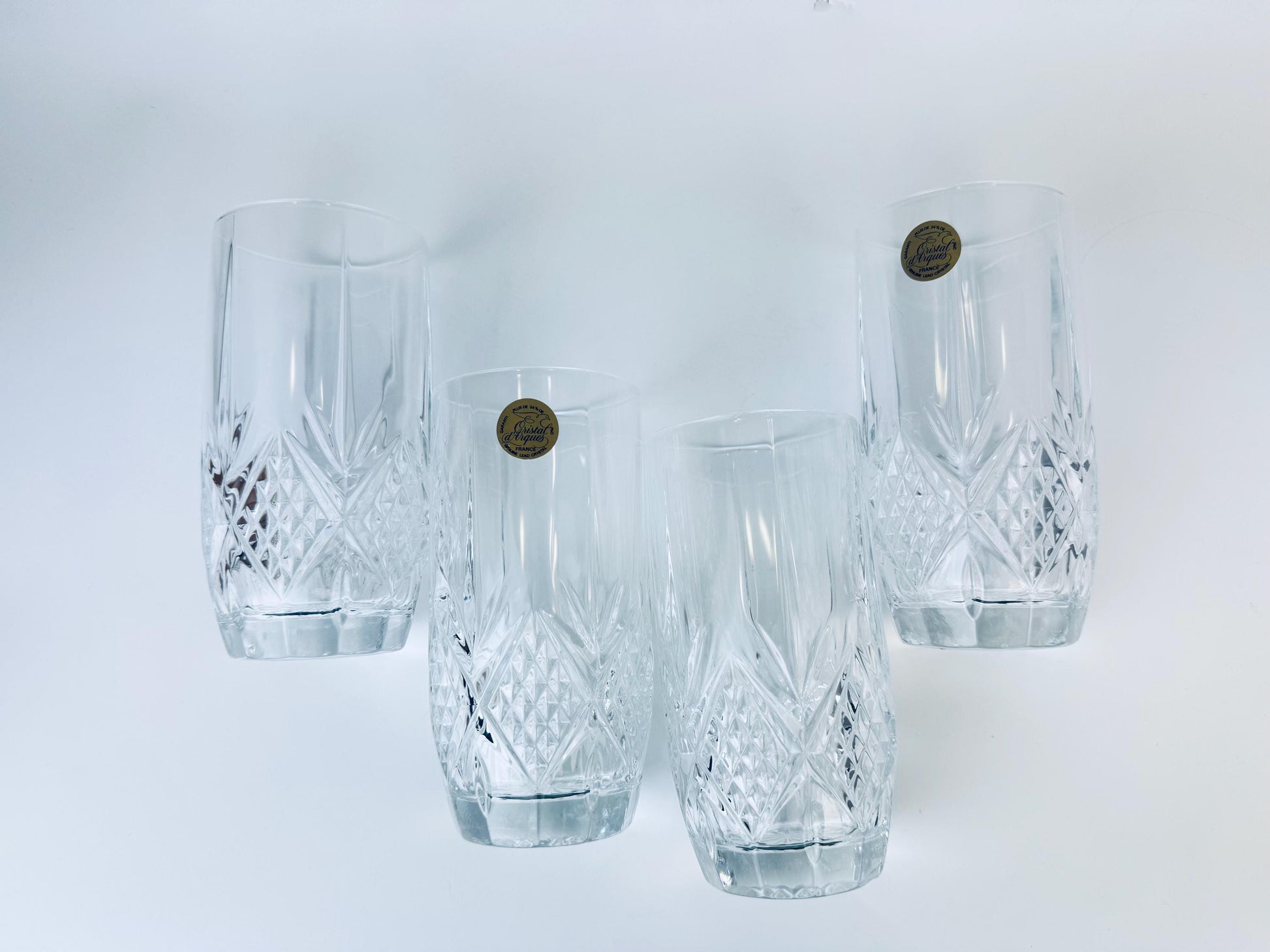 Product image for 'vintage cristal darques garanti crystal high ball glasses fontenay pattern genuine lead crystal 24 made in france' (view fc13e1)