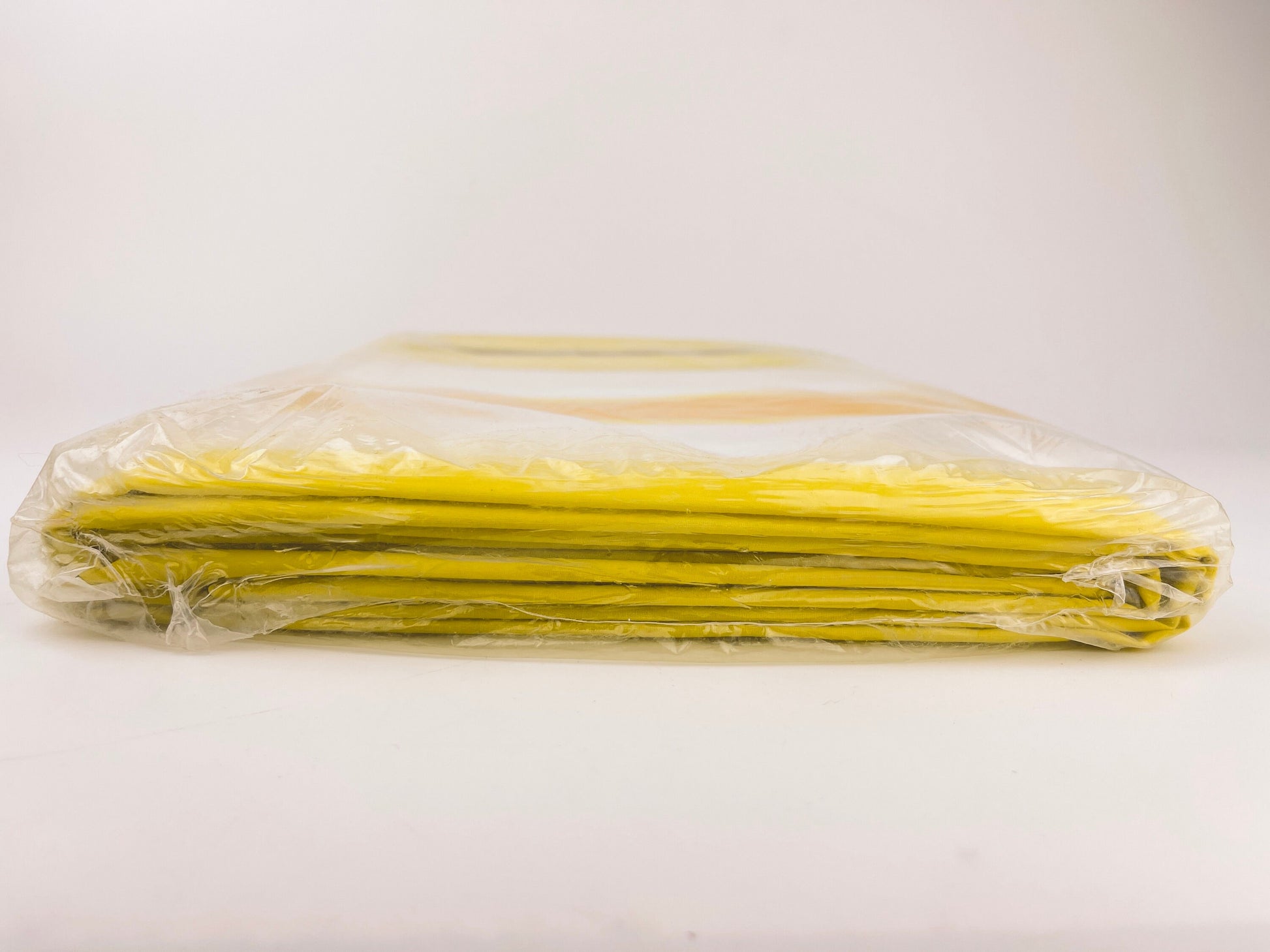 Product image for 'vintage sears perma prest 1970s yellow striped twin flat sheet 50 50 cotton polyester blend new old stock nos' (view 1e4d03)