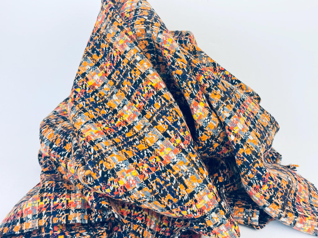 Product image for 'vintage multicolor tweed fabric bold retro woven textile for fashion or upholstery 36 x 56' (view 3ebb00)