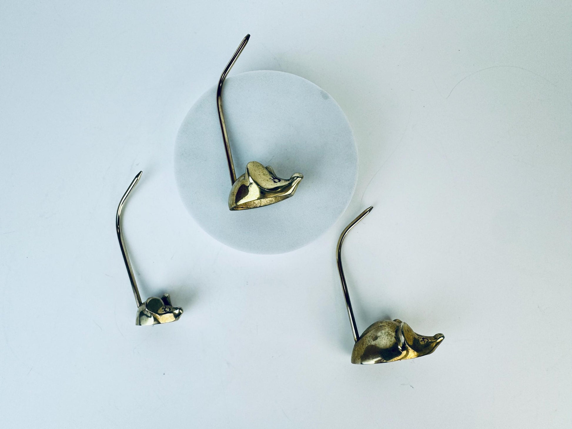 Product image for 'vintage small brass mice jewellery receipt storage set of three 3' (view 96e11c)