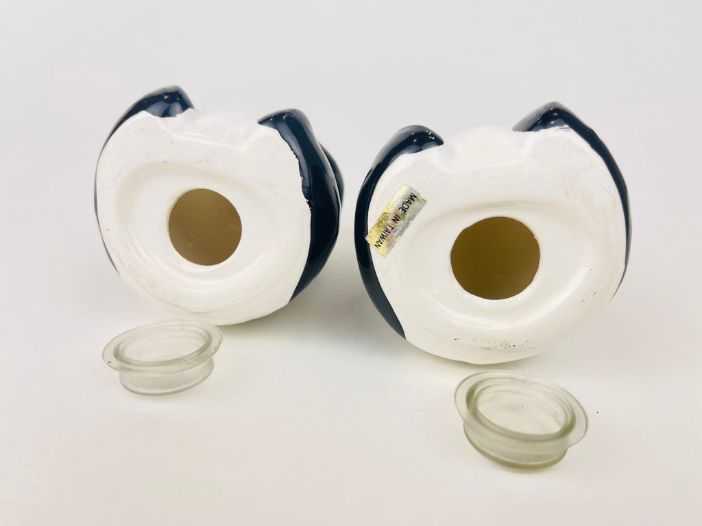 Product image for 'vintage fancy panda salt pepper shakers made in taiwan 1980s ceramic duo' (view 1f3759)