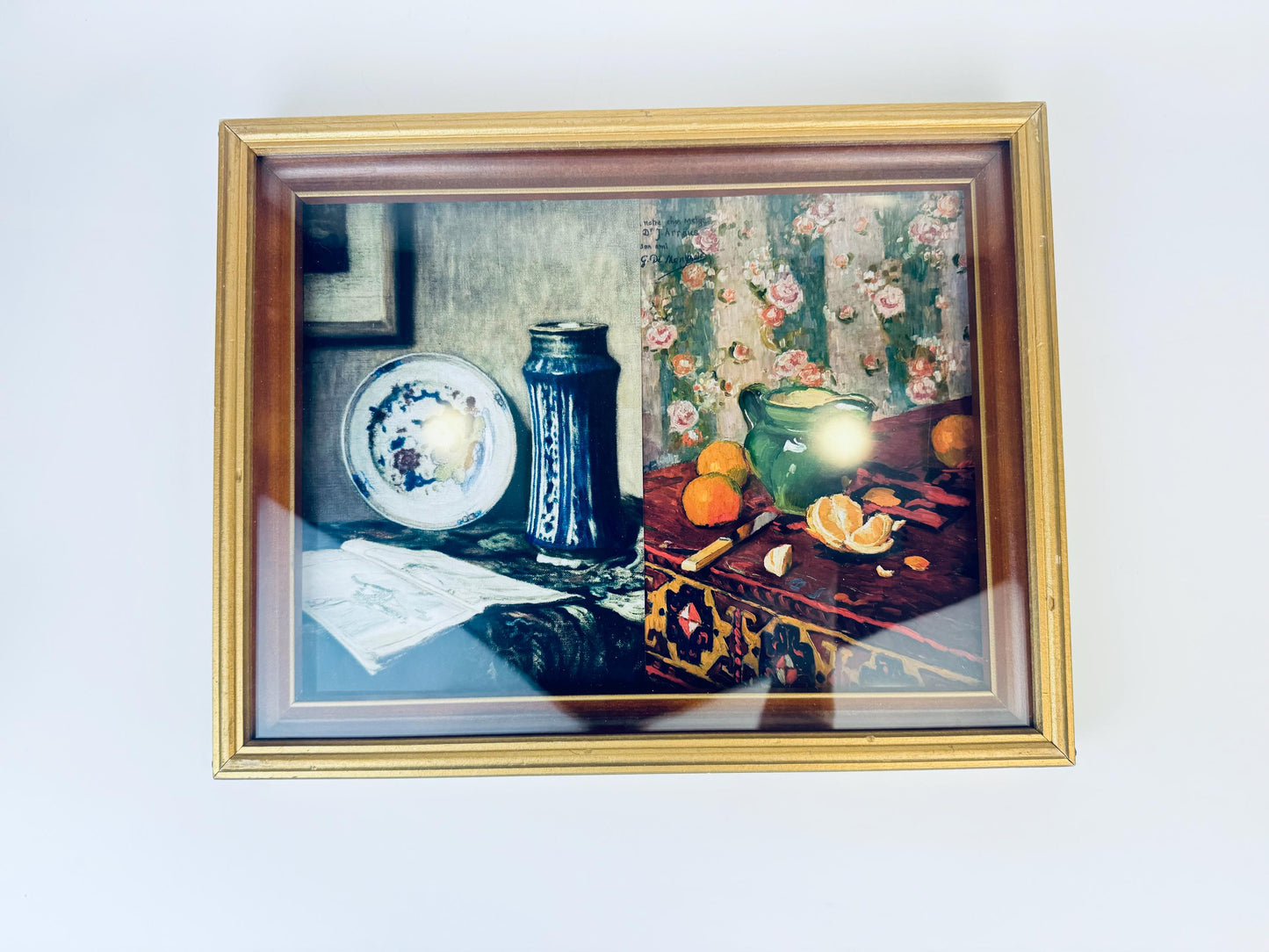 Product image for 'vintage ornate gold painted wood double framed 9 x 12 wall mounted picture frame' (view f605db)