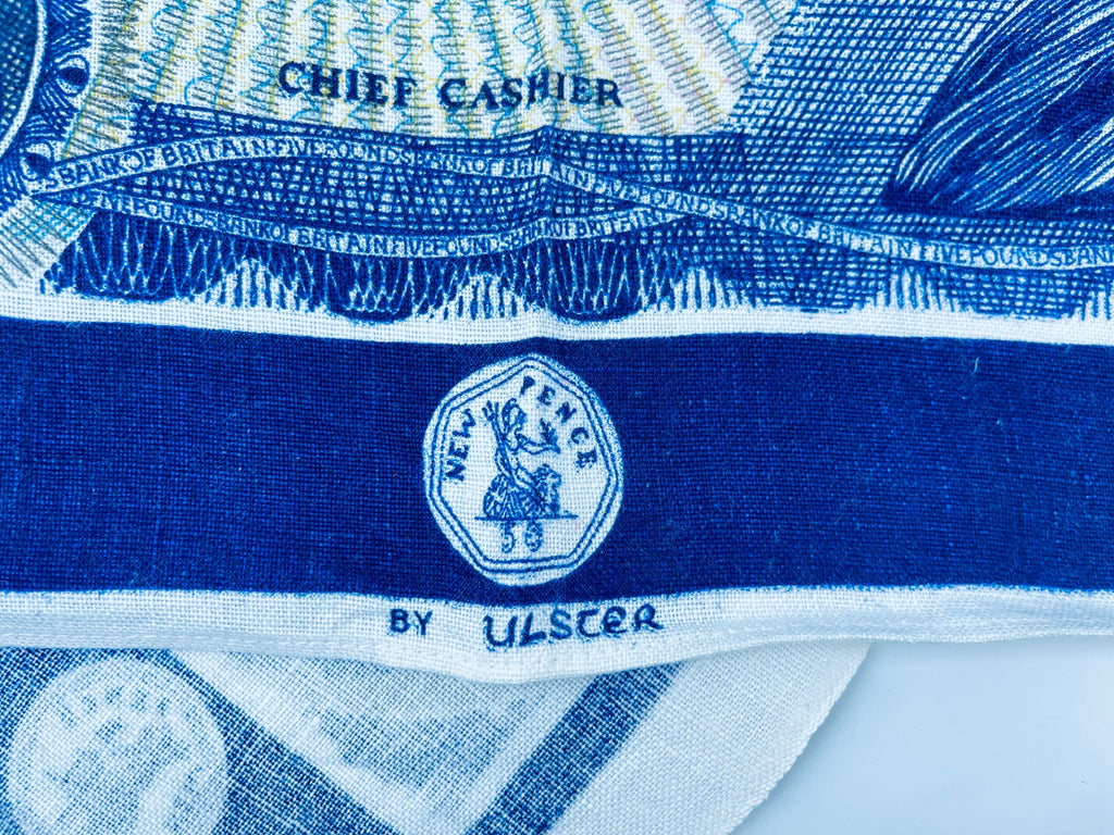 Product image for 'vintage 1960s bank of britain 5 irish linen tea towel ulster weavers statement textile' (view 8d0efb)