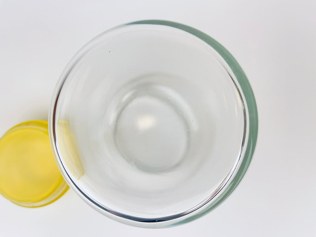 Product image for 'vintage tall airtight glass jar bold yellow lid' (view 94deae)