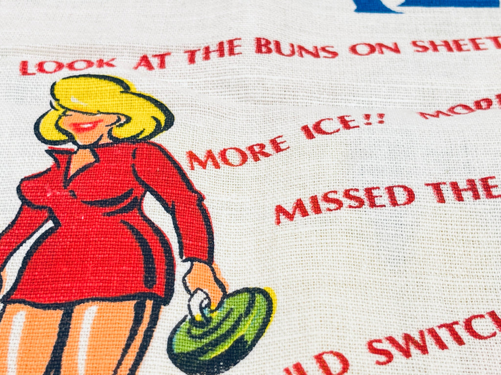 Product image for 'vintage curlers crying tea towel excellent curlers gift made in poland by textilimnex' (view e2ef74)