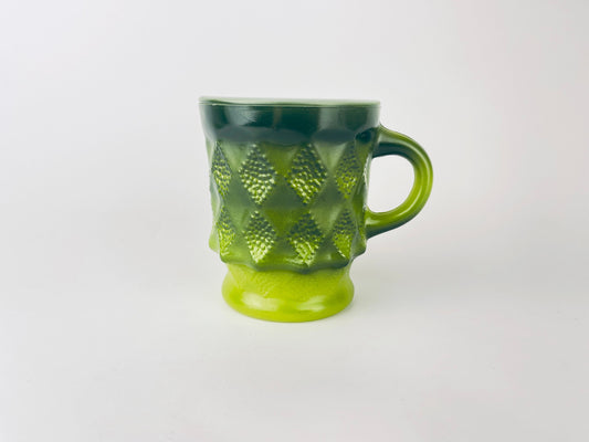 Product image for 'vintage anchor hocking fire king ombre kimberly glass mug made in usa green blue sold separately' (view c80c52)
