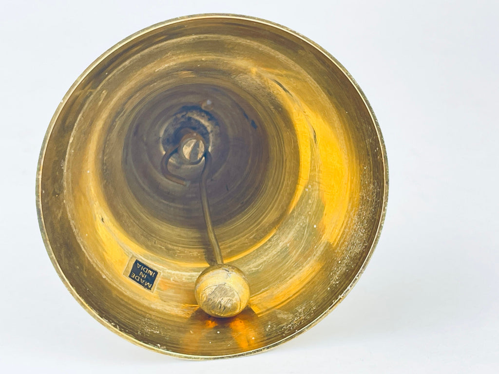 Product image for 'vintage brass wood school bell attractive aged metal patina made in india' (view 4a8ea1)