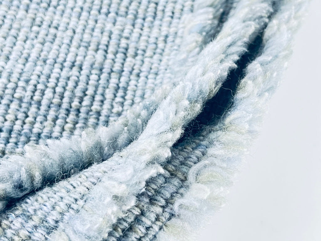 Product image for 'vintage rectangular grey blue stripped fringe style place mats set of three 3' (view 122500)