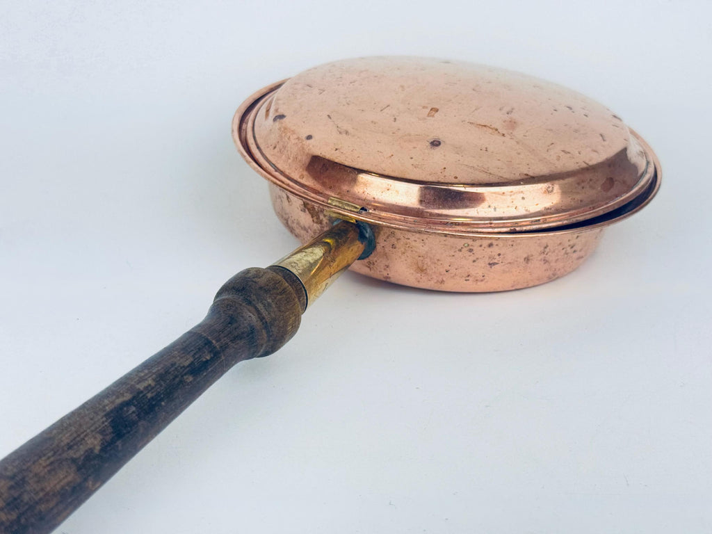Product image for 'antique george iii copper bed warming pan turned wood handle' (view f0c85b)