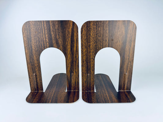 Product image for 'vintage faux wood metal book ends set of two 2' (view 276c7f)