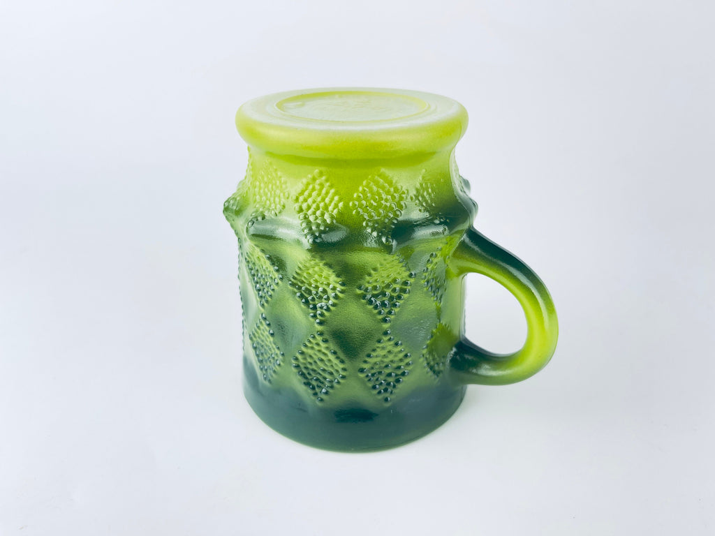 Product image for 'vintage anchor hocking fire king ombre kimberly glass mug made in usa green blue sold separately' (view a04029)