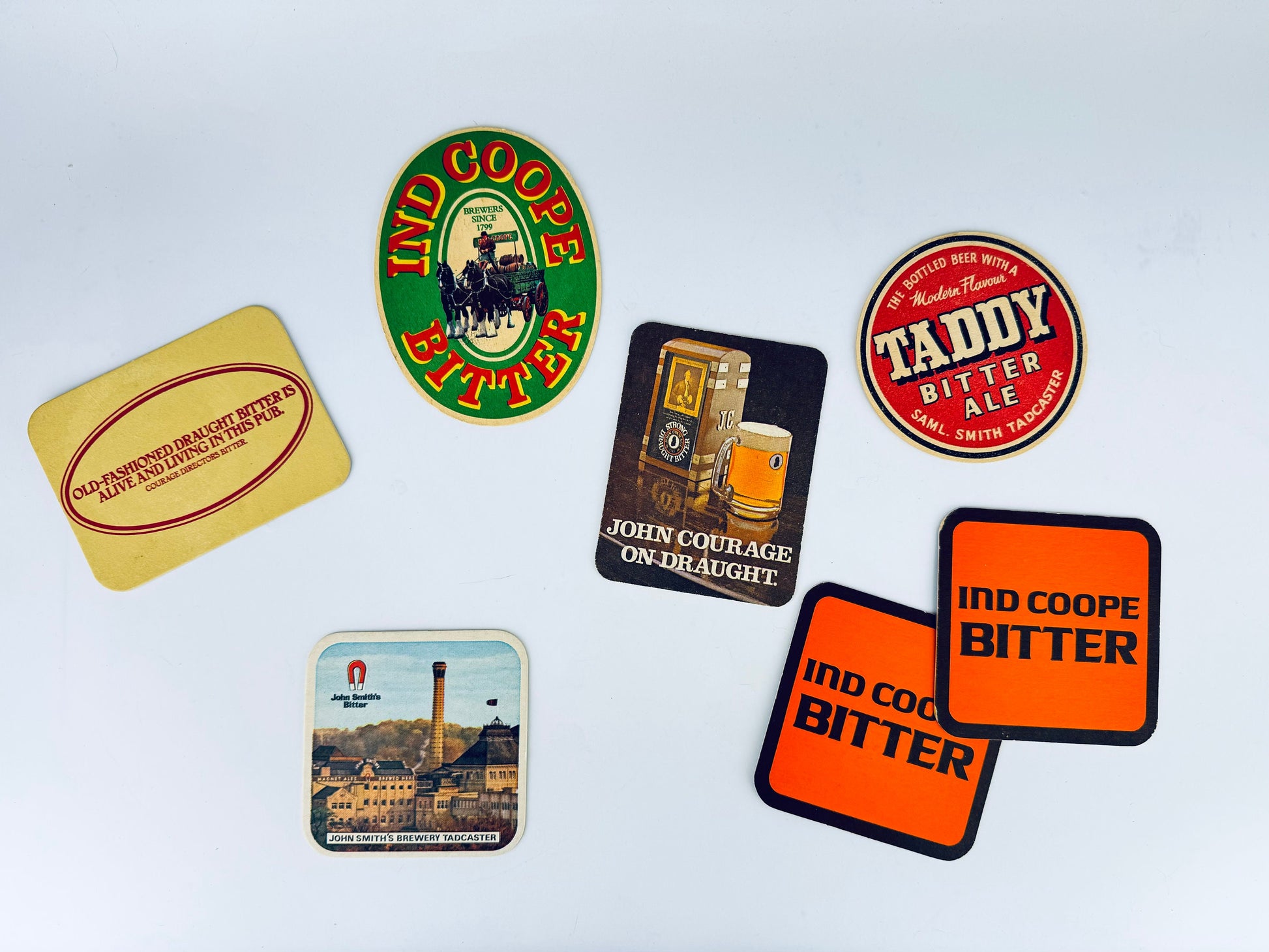 Product image for 'vintage english bitter ale bar coasters beer cocktail mat sold separately' (view 3b8a1f)