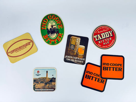 Product image for 'vintage english bitter ale bar coasters beer cocktail mat sold separately' (view 3b8a1f)