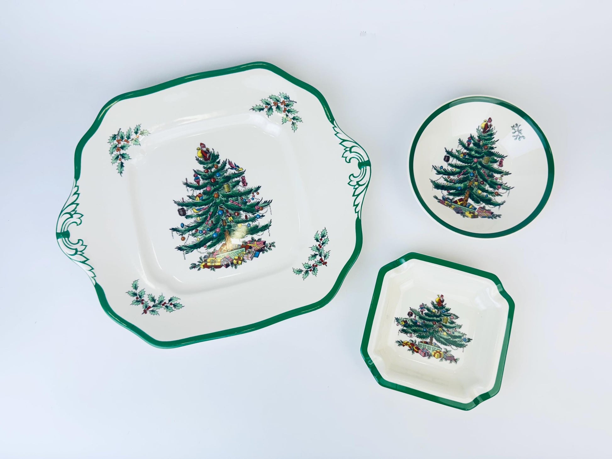 Product image for 'vintage spode christmas tree ceramic platter ashtray bowl made in england sold separately' (view b9c329)