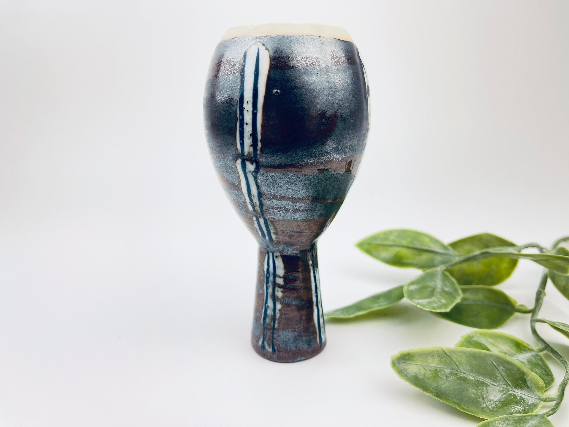 Product image for 'vintage ceramic bud vase brown silver made in japan' (view 1bbeca)