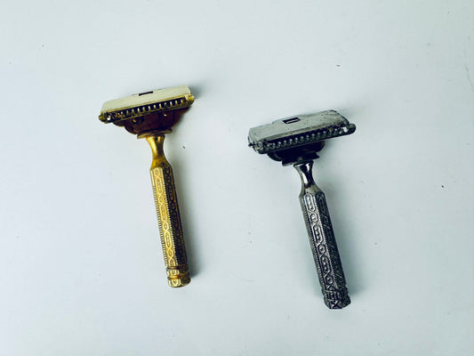 Product image for 'vintage antique gold silver metal ever ready razor blade flip top mens shaving made in england usa' (view d4fef4)