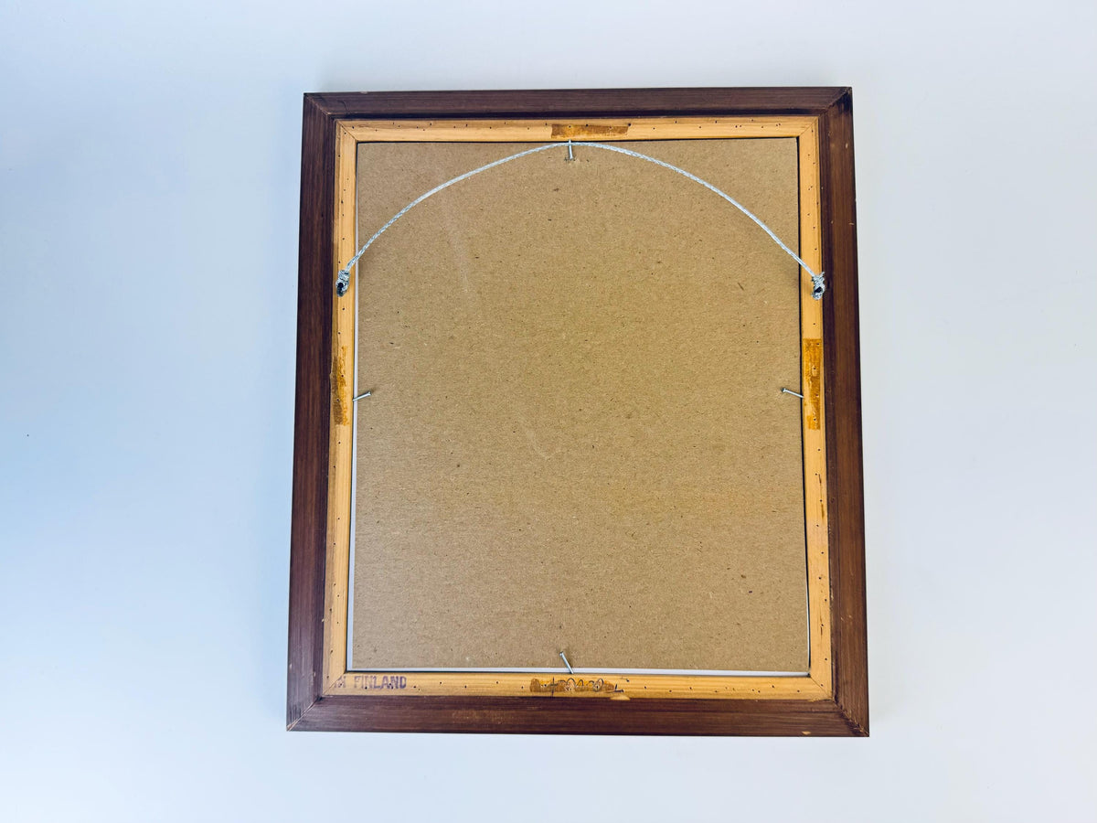 Product image for 'vintage solid wood gold trim picture frame 5 x 7 oval mat made in finland' (view c17a9b)
