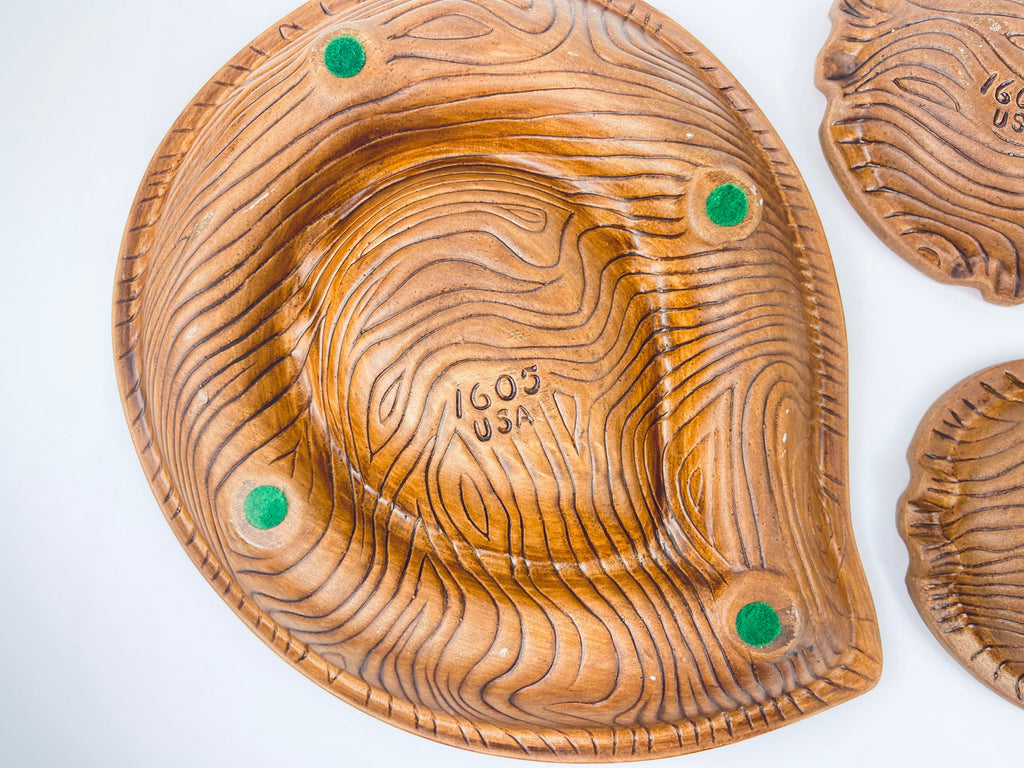 Product image for 'vintage usa pottery tear drop red drip glazed ashtrays made in usa sold individually' (view 4b6eef)