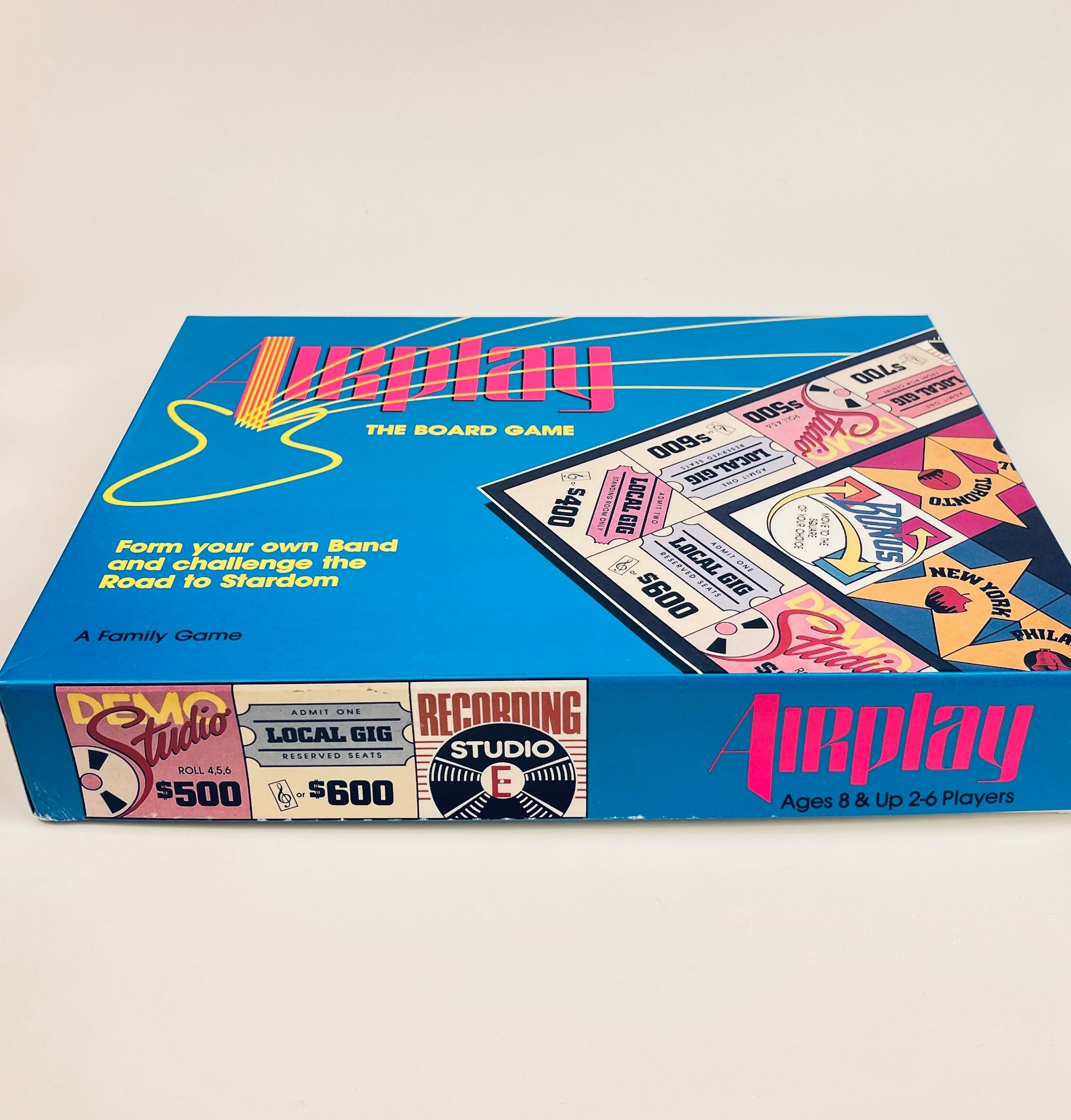 Product image for 'vintage airplay the board game form your own band challenge the road to stardom a family game made in canada' (view 2319f8)