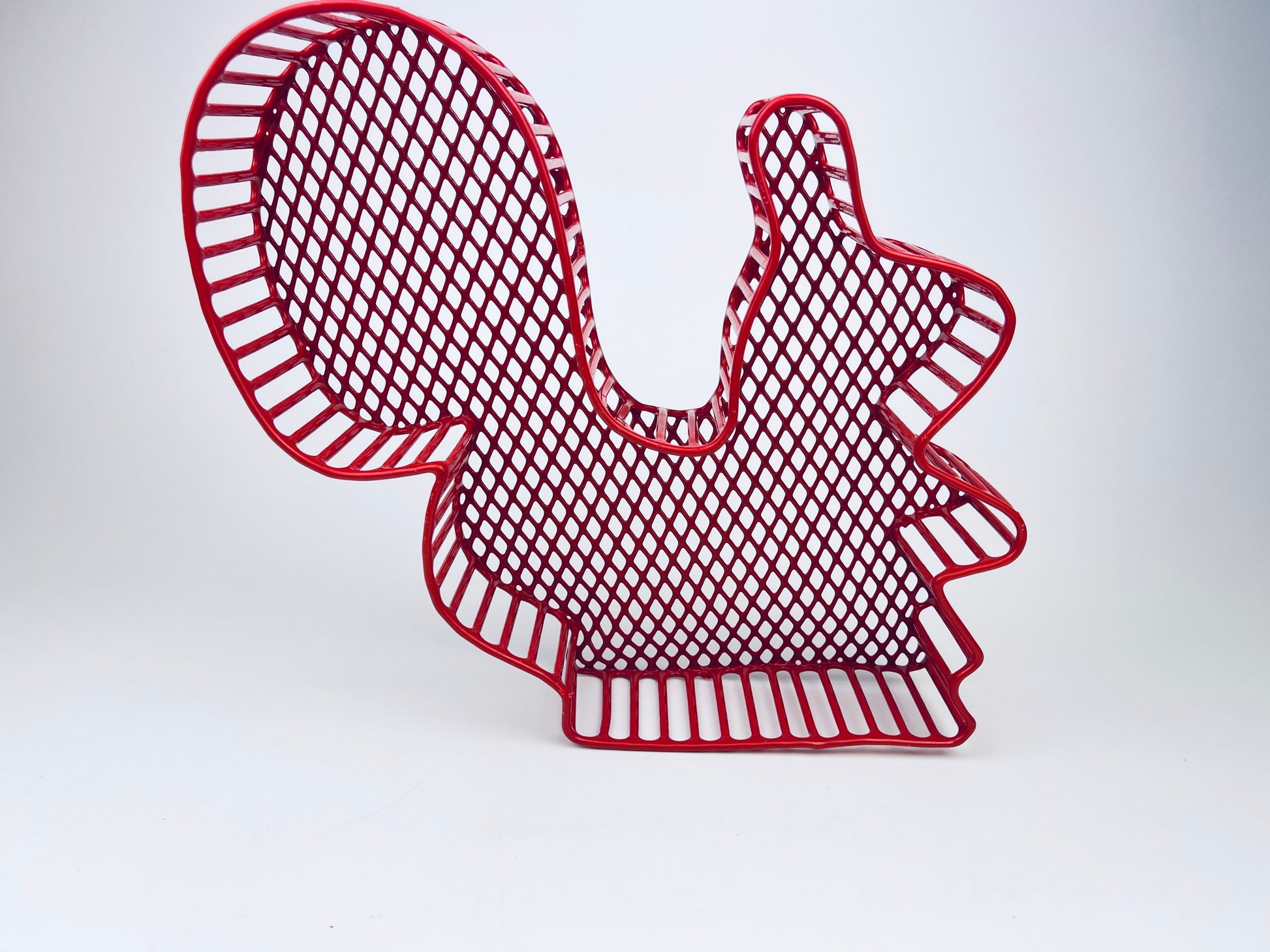Product image for 'vintage red wire squirrel basket mid century wall or desk organizer' (view bdcfb5)