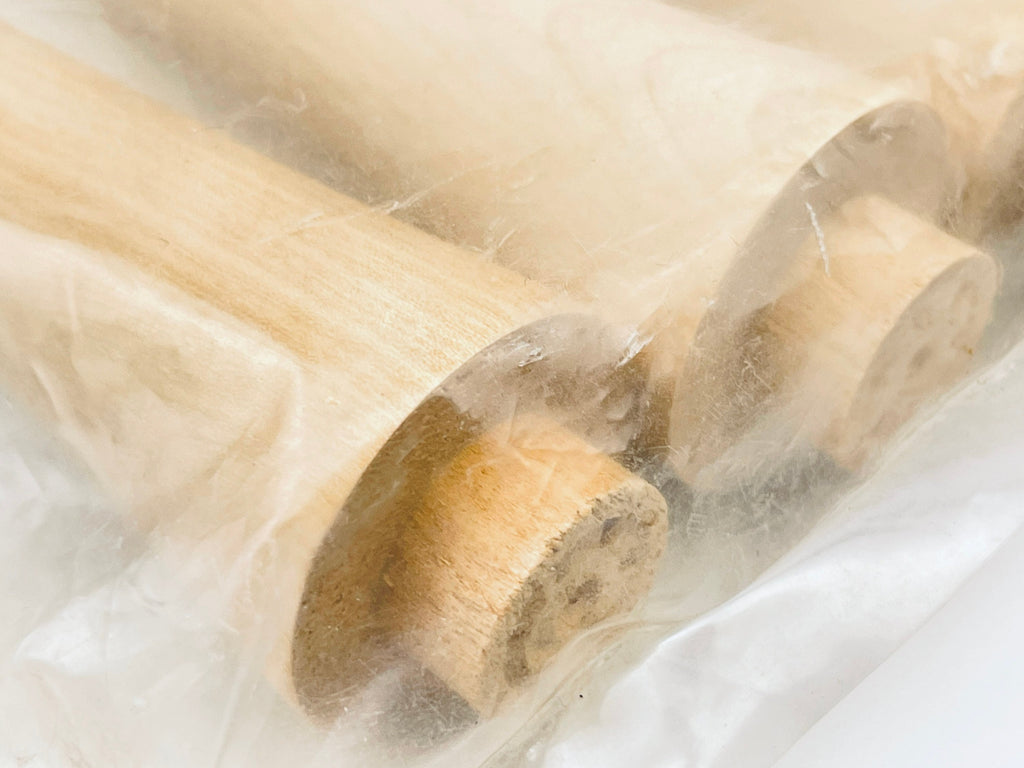 Product image for 'vintage rocket mid century modern tapered wood furniture legs set of 8 5 in original packaging' (view b56856)