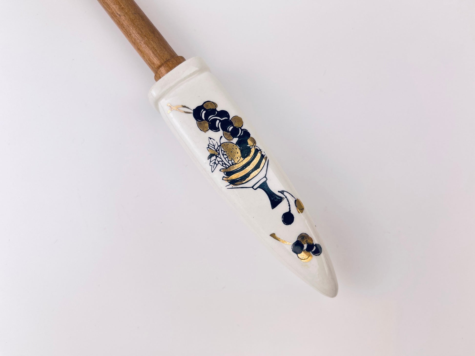 Product image for 'vintage mcm wood ceramic serving utensils made in japan' (view b8bbe5)