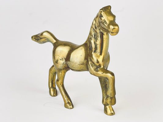 Product image for 'vintage solid brass tabletop horse sculpture' (view 2a7556)