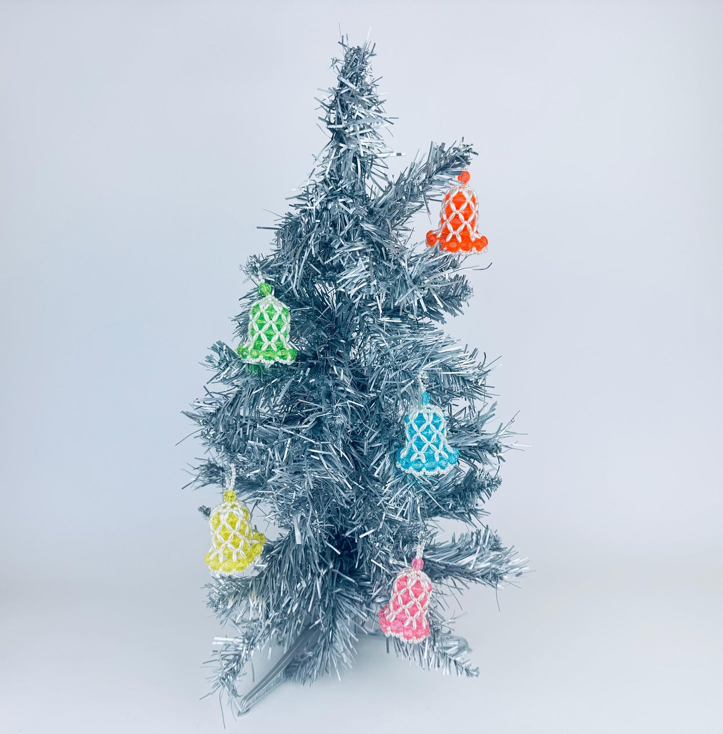 Product image for 'vintage handmade beaded bell christmas tree ornaments set of five 5' (view 6cb054)