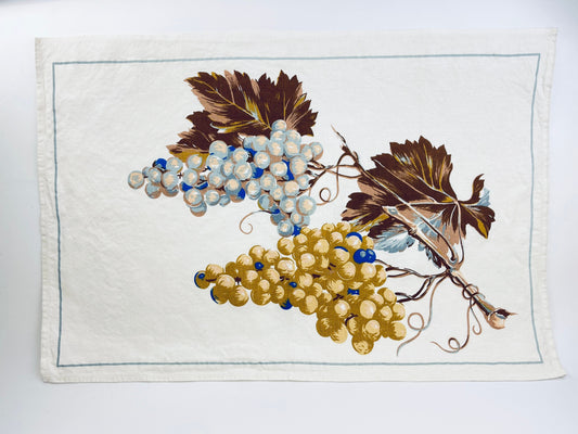 Product image for 'vintage wine grape cluster cotton linen tea towel kitchen towel' (view 7f2c5f)