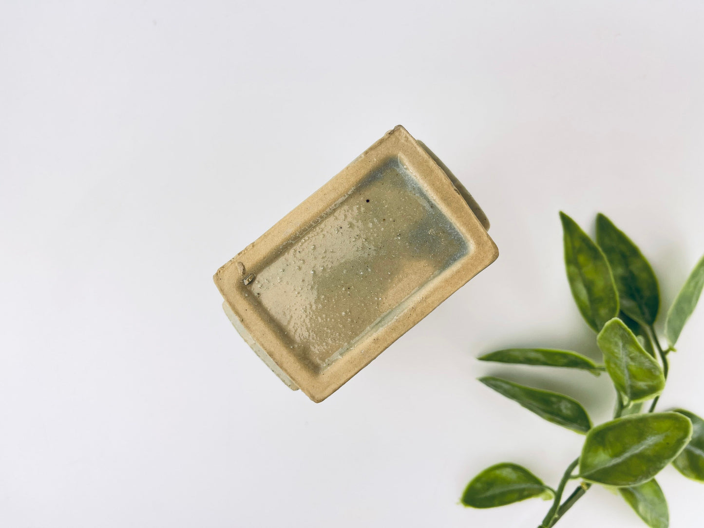 Product image for 'vintage salt glazed stoneware square vase hand painted floral' (view 1aa1cc)