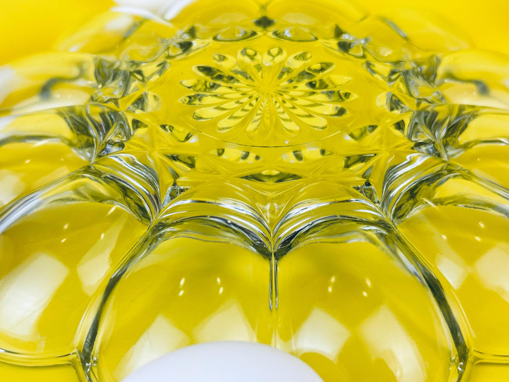 Product image for 'vintage anchor hocking clear glass devilled egg plate holds dozen 12 eggs' (view 0c034c)
