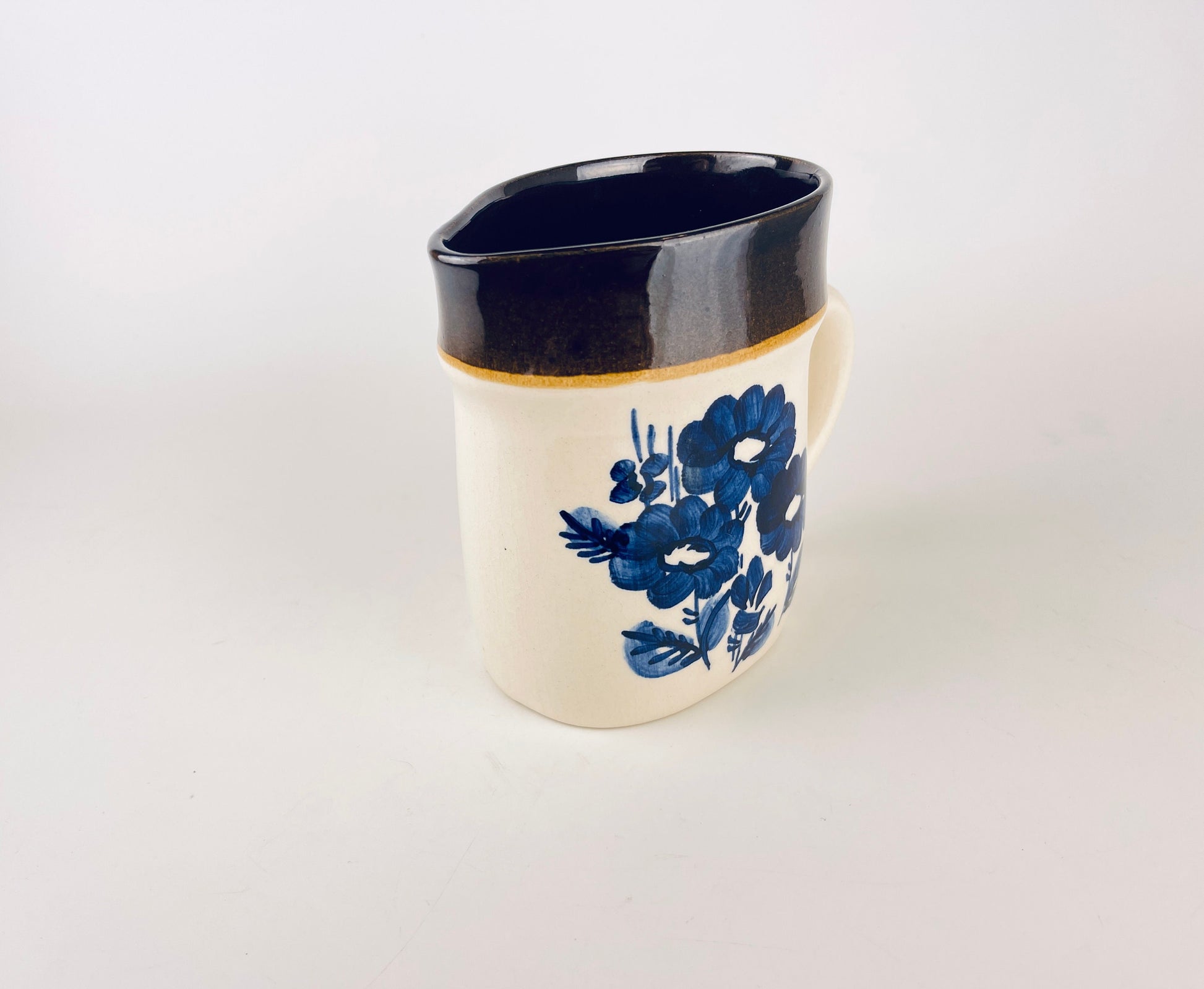 Product image for 'vintage keramo kostelec hand painted blue floral ceramic jug pitcher made in germany' (view 3514d7)
