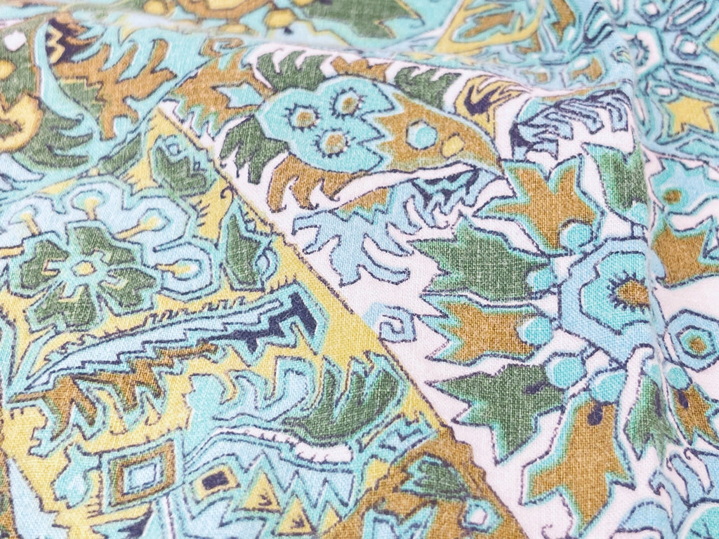 Product image for 'vintage handmade green brown abstract waist apron dual pockets' (view 872ba8)