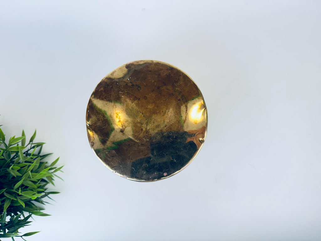 Product image for 'vintage 6 hammered brass indoor planter pot' (view d14ec7)