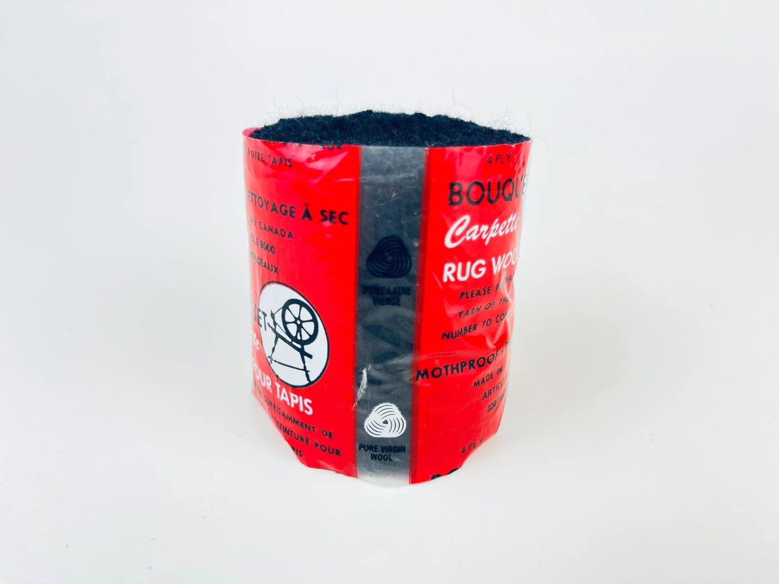 Product image for 'vintage wool rug yarn bouquet carpette spinrite yarns pure virgin wool mothproof 320 pieces canada made packages sold separately' (view 886974)