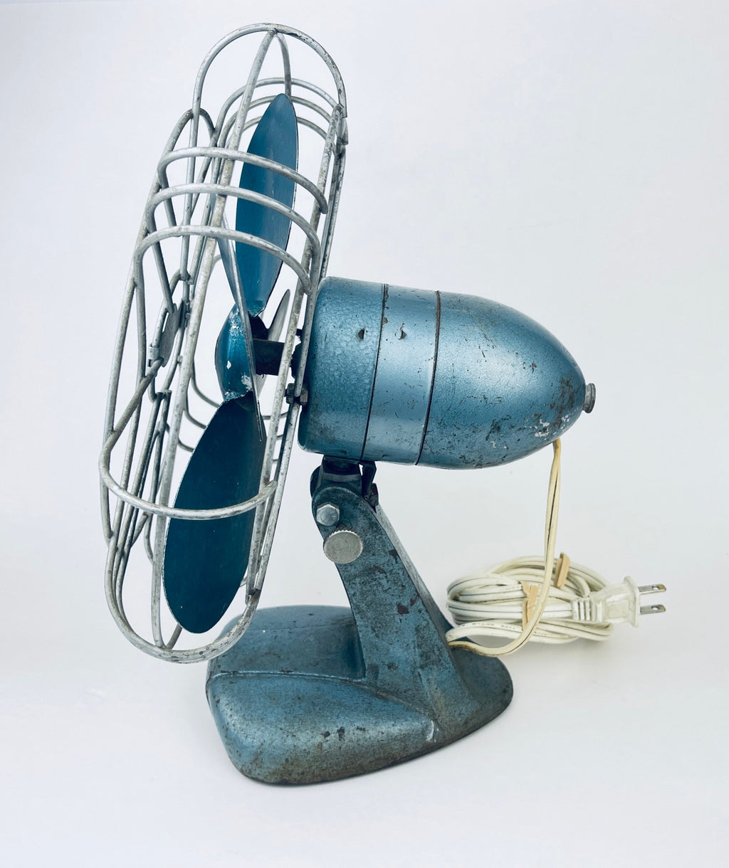 Product image for 'vintage electrohome long life 11 cage fan rustic industrial decor attractive aged metal patina model 511060h3 dominion electrohome' (view 01d93d)