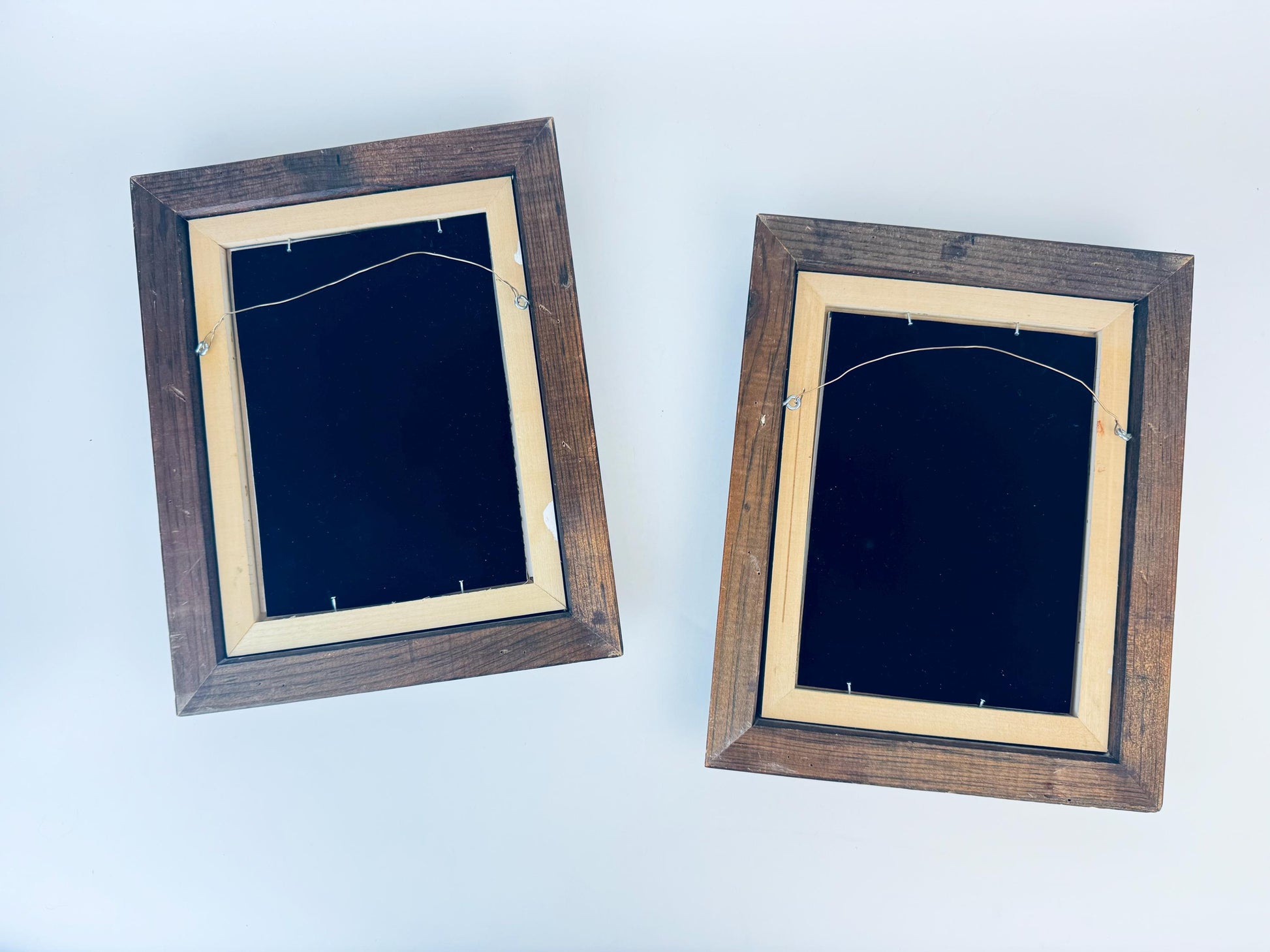Product image for 'vintage two toned brown white wood wall mount picture frame 5 x 7 sold separately' (view 863f84)