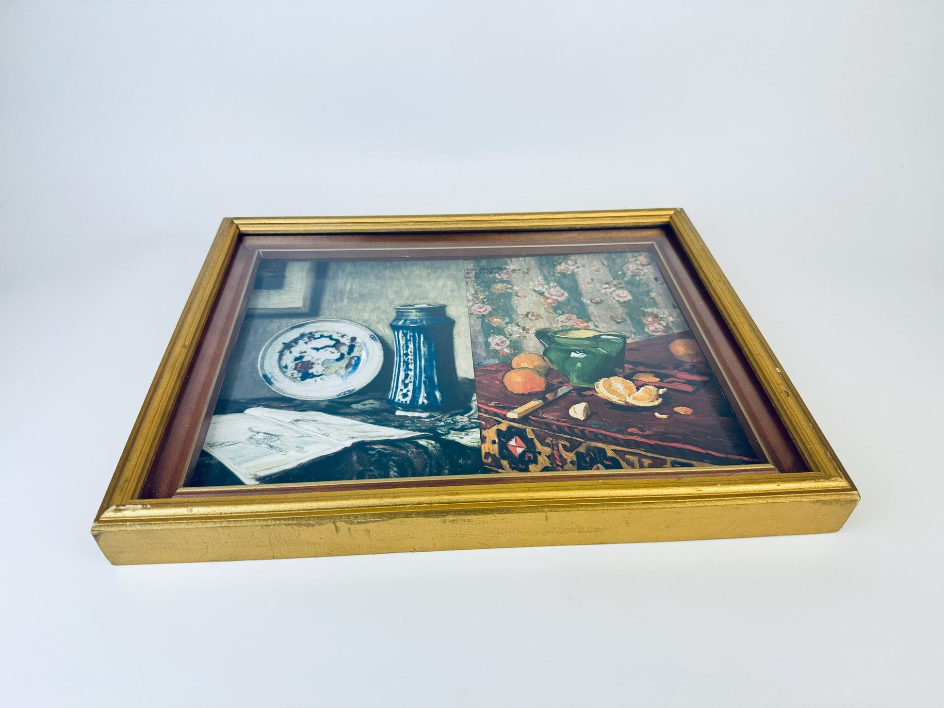 Product image for 'vintage ornate gold painted wood double framed 9 x 12 wall mounted picture frame' (view 15b343)