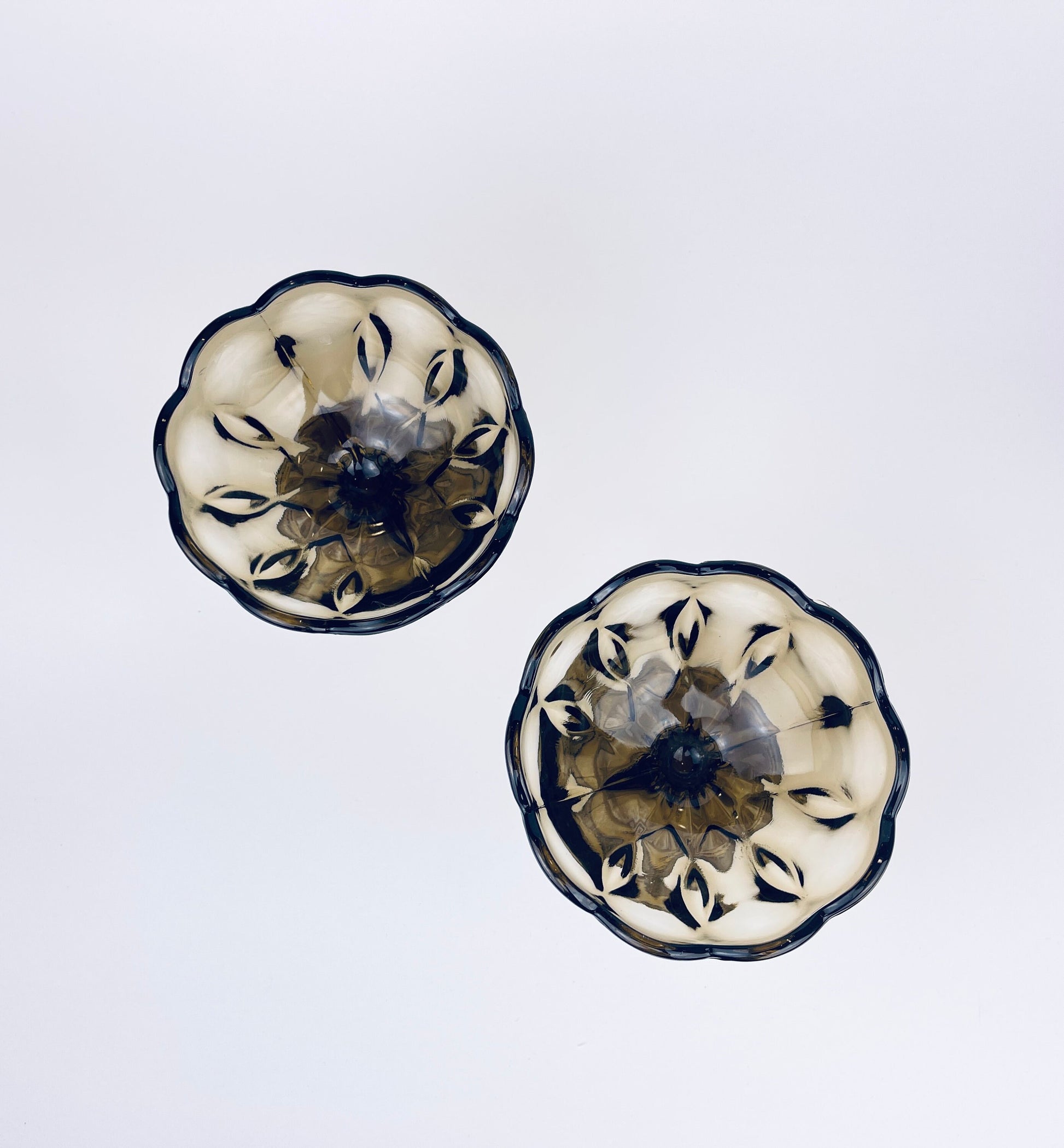 Product image for 'vintage anchor hocking smokey grey glass dessert bowls set of 2' (view 5d2dd9)