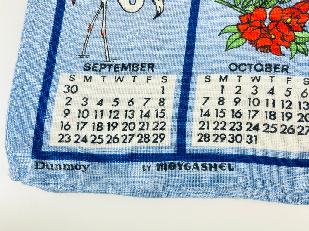 Product image for 'vintage bahamas 1984 calendar tea towel irish linen dunmoy by moygashel' (view b78ed6)