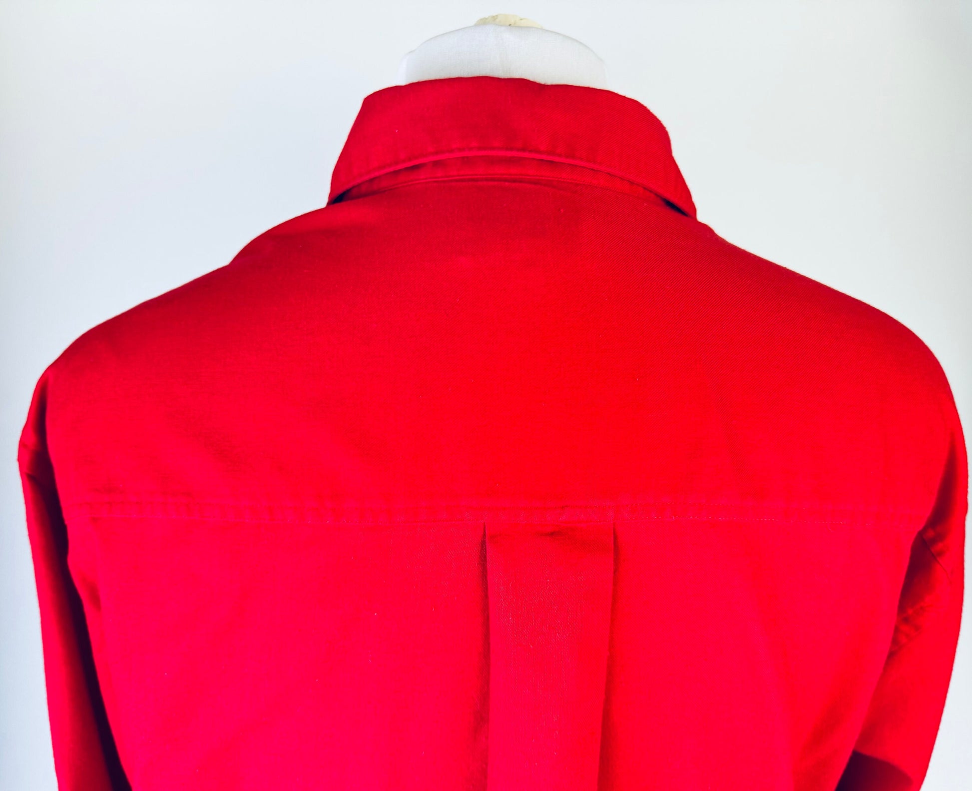 Product image for 'vintage yves saint laurent ysl menswear long sleeve button up red shirt double breast pocket size large l' (view 865b69)