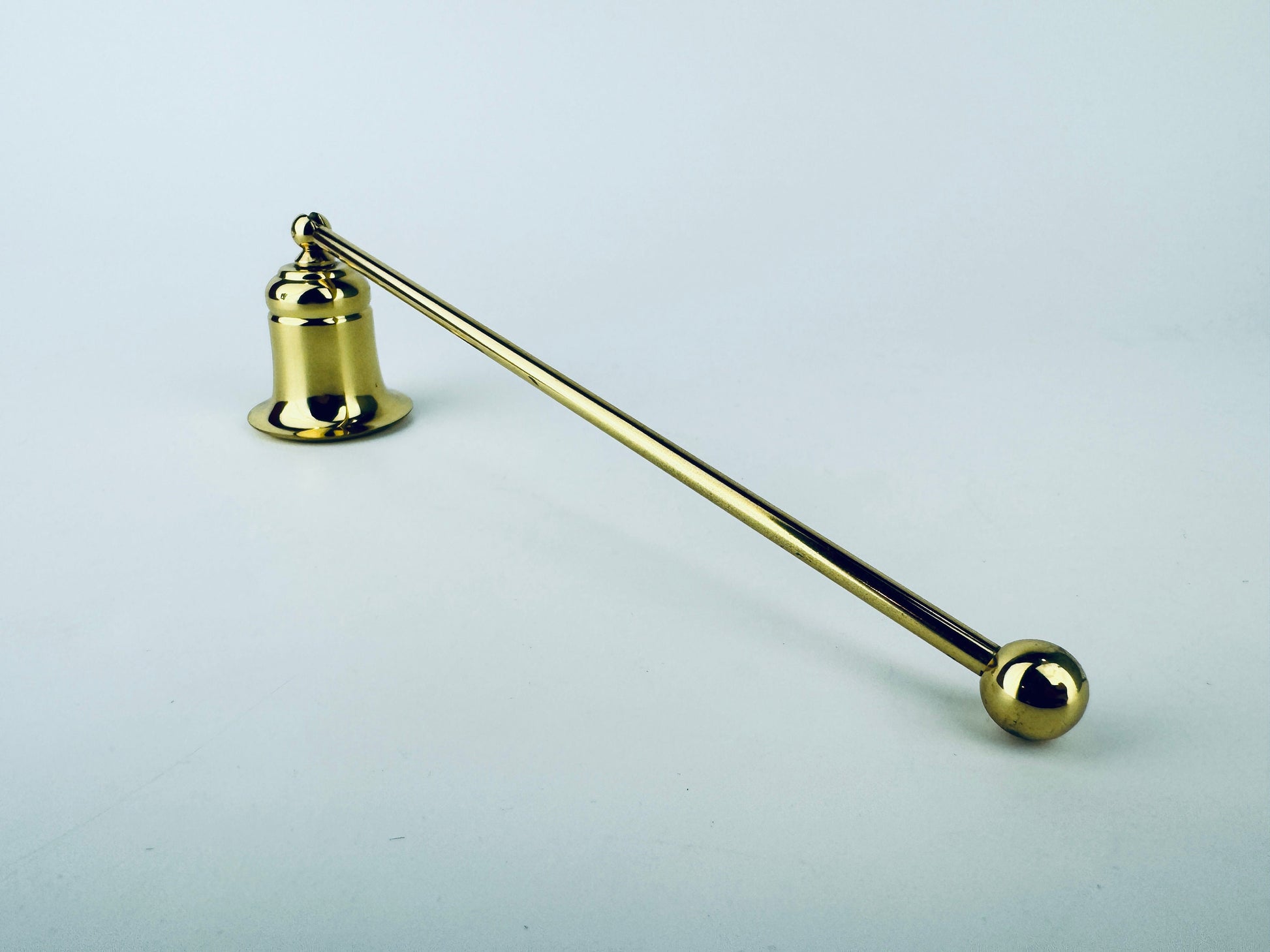 Product image for 'vintage brass candle snuffer douter attractive aged metal patina' (view 0acf55)