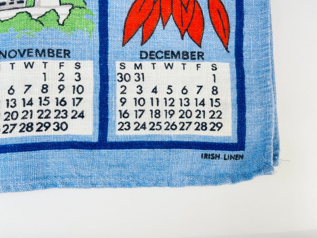 Product image for 'vintage bahamas 1984 calendar tea towel irish linen dunmoy by moygashel' (view 1d75f0)