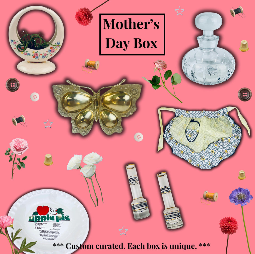 Product image for 'vintage curated mystery gift box wedding housewarming mothers fathers day baby shower valentines day anniversary gift' (view 88a89d)