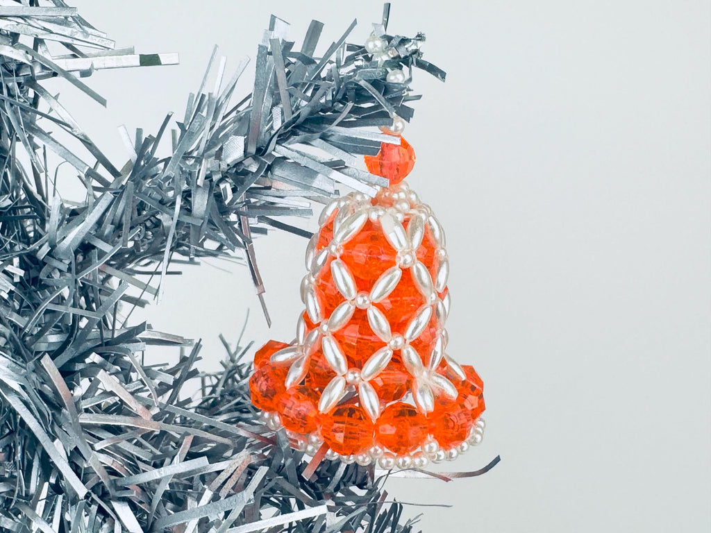 Product image for 'vintage handmade beaded bell christmas tree ornaments set of five 5' (view 8f92ce)