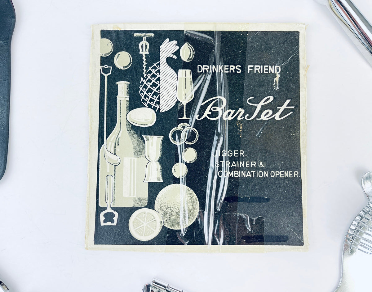 Product image for 'vintage barware utensil set set of five 5 made in japan jigger strainer combination opener' (view 281e6e)