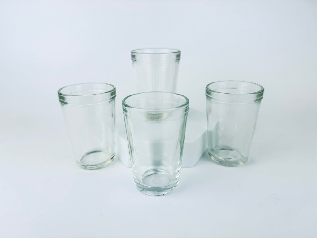 Product image for 'vintage clear juice glasses set of four 4' (view b58745)