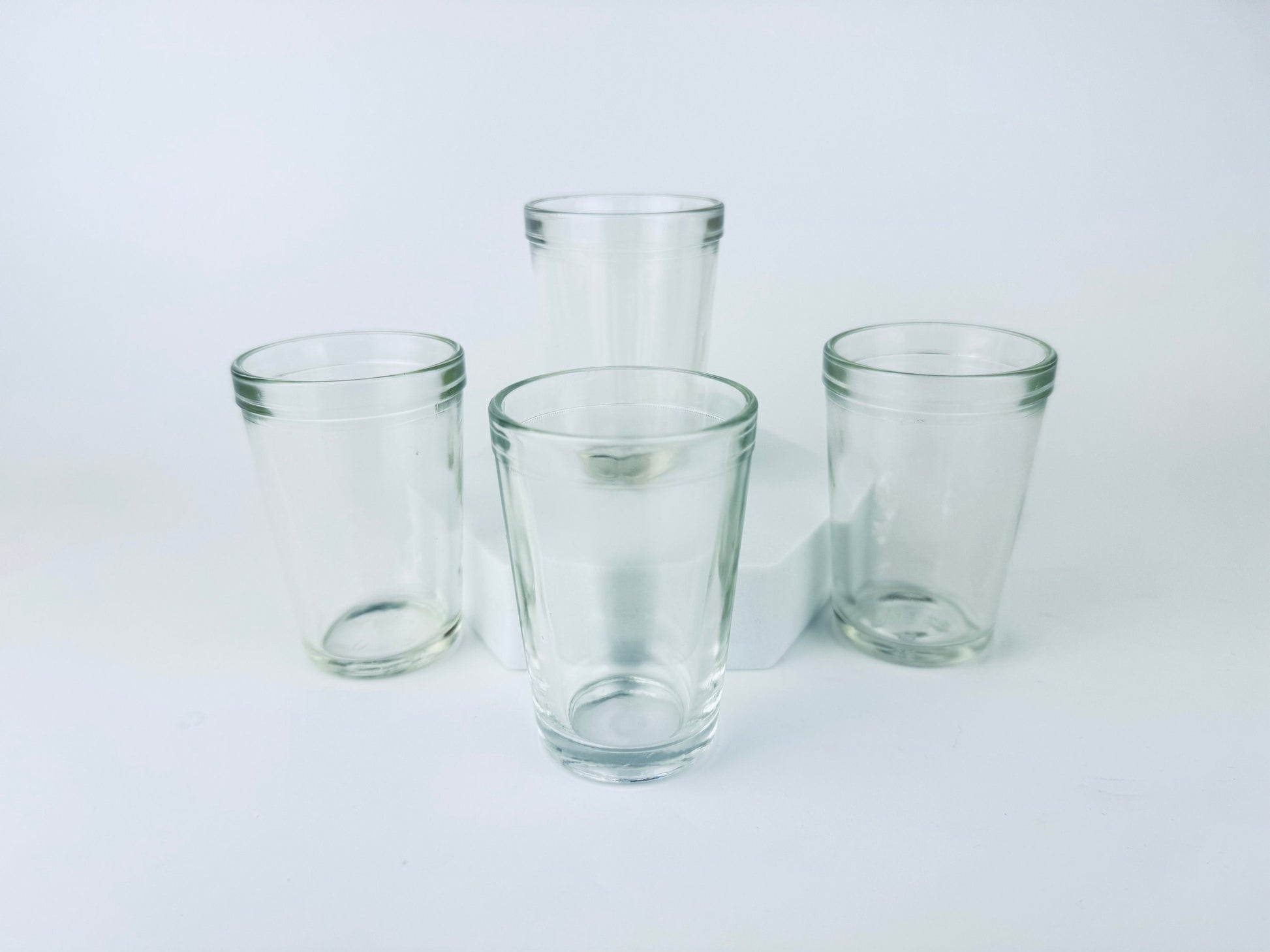 Product image for 'vintage clear juice glasses set of four 4' (view b58745)