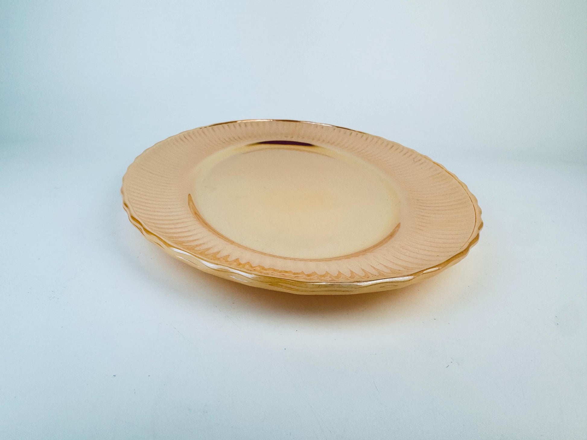 Product image for 'vintage peach lustreware 13 oval serving platter anchor hocking fire king made in usa' (view 1b68d6)